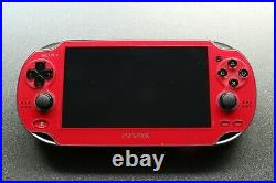 Red PS Vita OLED 64GB with Vita/PSP/PS1 and Retro Games