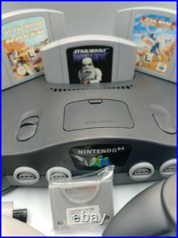 Restored N64 Console & Star Wars Games Bundle Nintendo 64 2 X Controllers Restored N64 Console & Star Wars Games Bundle Nintendo 64 2 X Controllers