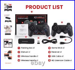 Retro 4K HD Video Game Console Wireless Controller 256G 50000 Games Free Deliery