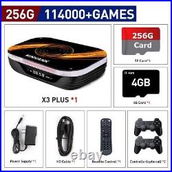 Retro Game Console X3 WiFi Built Cube In- 114000 3D Games 8K Video Game Player