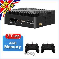 Retro Gaming PC 4G RAM 2T HDD VGA HMDI Built-In 60000+ Plug&Play 2 Controllers