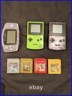 Retro Nintendo Bundle! 2 Game Boy color & 1 Game Boy Advance & 4 Pokémon games