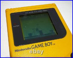 Retro Nintendo GameBoy Yellow Console Handheld WORKING