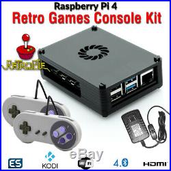 RetroPie Raspberry Pi 4 Retro Arcade Gaming Kit with 2 Classic USB Gamepads