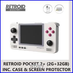 Retroid Pocket 2+ (2g + 32gb) Handheld Game Station Console (inc. Case + Film)