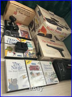 Sega Master System 2 Games Console Bundle Light Phaser Boxed Job Lot Rare Retro
