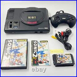 Sega Mega Drive region Japan HAA-2510 with sonic 2 genesis retro game genesis