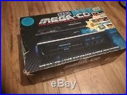 Sega Mega-cd Retro Gaming Console With Games Boxed Sol-feace Cobra Command drive