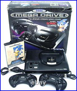Sega Megadrive Console Boxed Sonic Edition With Game Retro-Refurb PAL UK