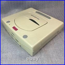 Sega Saturn white console system with 2 games Japanese retro game Fedex DHL