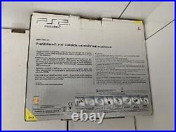 Sony PS2 Slim Satin Silver in Original Box with 3 Games Included. Retro Gaming