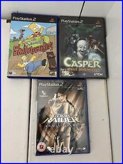 Sony PS2 Slim Satin Silver in Original Box with 3 Games Included. Retro Gaming