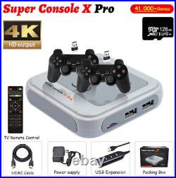 Super Game Console X Pro Retro Video 128GB 41000+ Game WiFi 4KHD TV 2Controllers