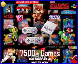 Super Nintendo SNES Classic Retro Gaming Console 7500 Games 20+ Consoles