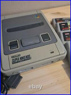 Super Nintendo SNES Retro Vintage Console Bundle With 5 Games