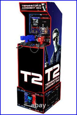 Terminator 2 Arcade1UP Gaming Cabinet Machine with Matching Riser Light Up Marquee