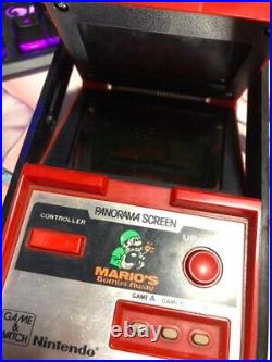 VINTAGE Nintendo Game & Watch Panorama Screen Mario's Bombs Away Retro Rare F/S