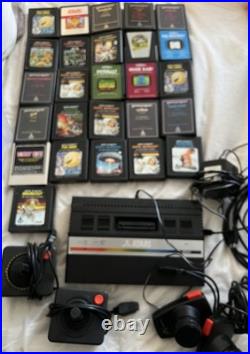Vintage Atari 2600 Plus Video Game Console Black 21 Cartridge Retro MID Century Vintage Atari 2600 Plus Video Game Console Black 21 Cartridge Retro MID Century
