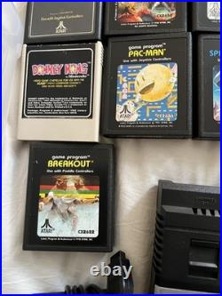 Vintage Atari 2600 Plus Video Game Console Black 21 Cartridge Retro MID Century Vintage Atari 2600 Plus Video Game Console Black 21 Cartridge Retro MID Century
