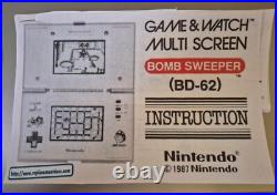 Vintage Retro Early Nintendo Bomb Sweeper Dual-Screen Video Game Console 1987 Vintage Retro Early Nintendo Bomb Sweeper Dual-Screen Video Game Console 1987
