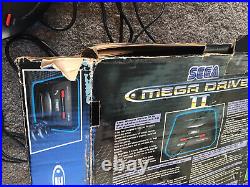 Vintage Retro Sega 16-Bit Mega Drive 2 Console black (Boxed) Includes X3 Games