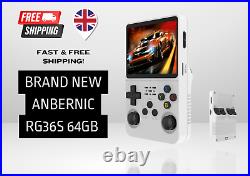 White R36S Retro Handheld Video Game Console 3.5 Inch IPS 64GB New