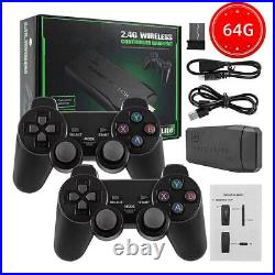 Wireless HDMI 4K Game Stick Console 64GB 20000 Retro Games 2 Controllers