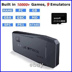 Wireless HDMI 4K Game Stick Console 64GB 20000 Retro Games 2 Controllers