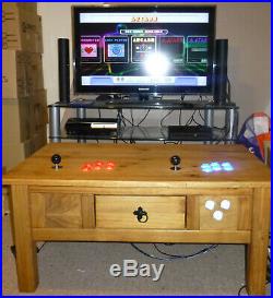Wooden Arcade Two Player Retro Table Console Machine 7000+ Games, Raspberry Pi
