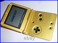 ZELDA Gold LIMITED ED Nintendo Gameboy Advance SP Console Retro Fun MINT SCREEN